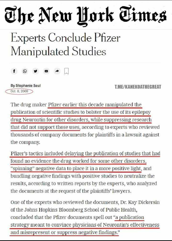 Pfizer Manipulation